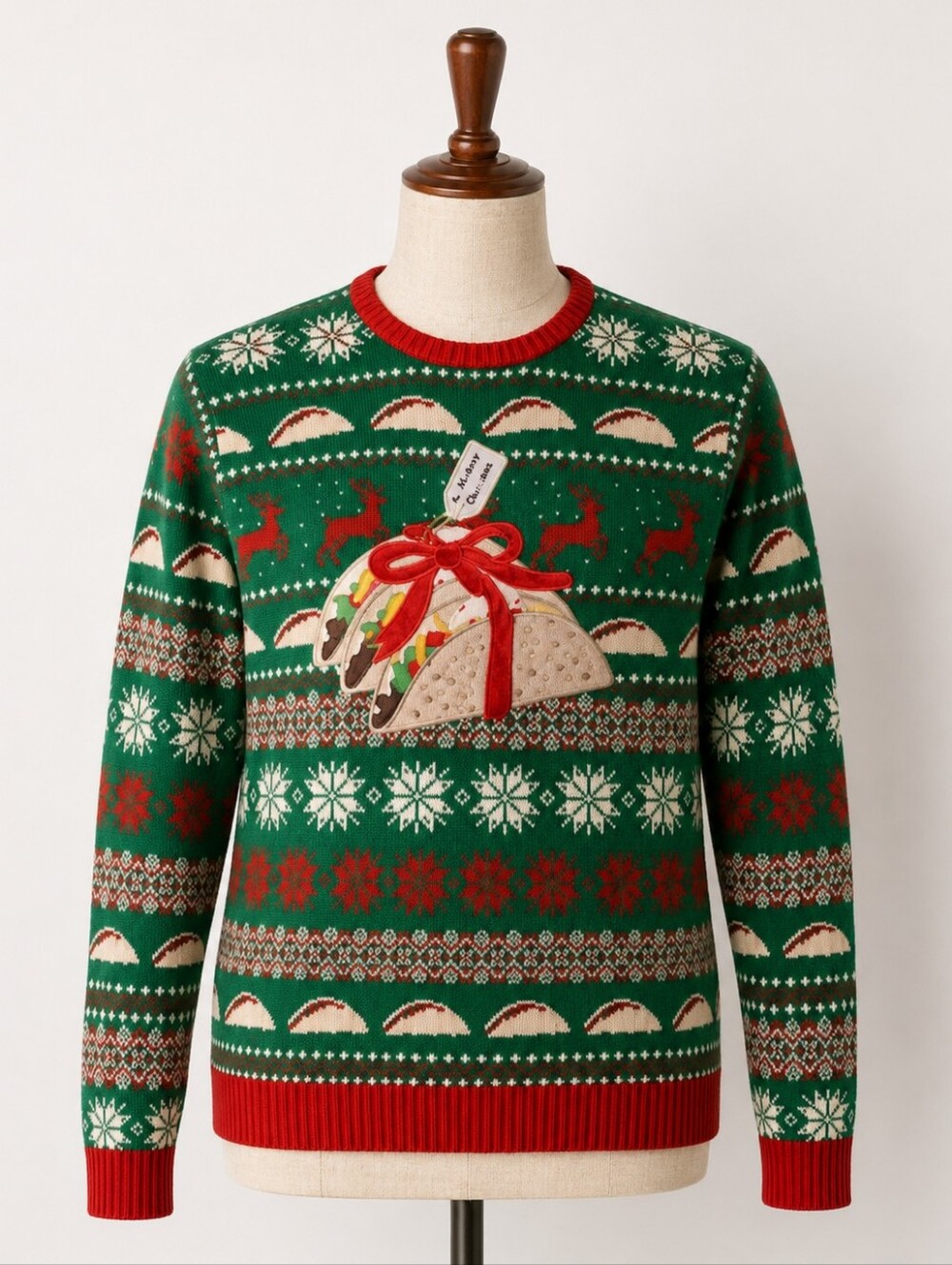 33 Degrees Men's The Gift of Tacos Ugly Christmas Sweater XXL